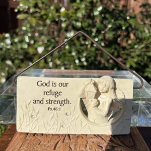 “God is our refuge” wall hanging