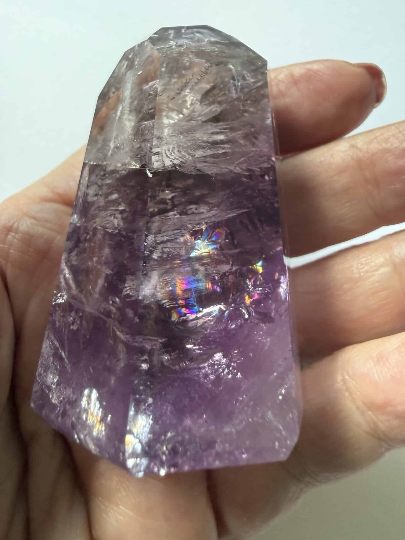 Brazilian Old Stock Dow Crystal Point Trans Channeling Amethyst AMP3