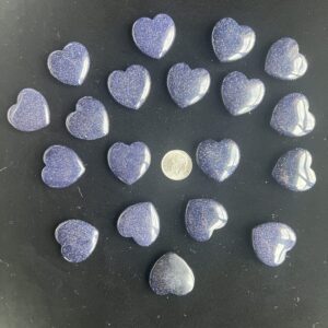 Blue Goldstone Heart