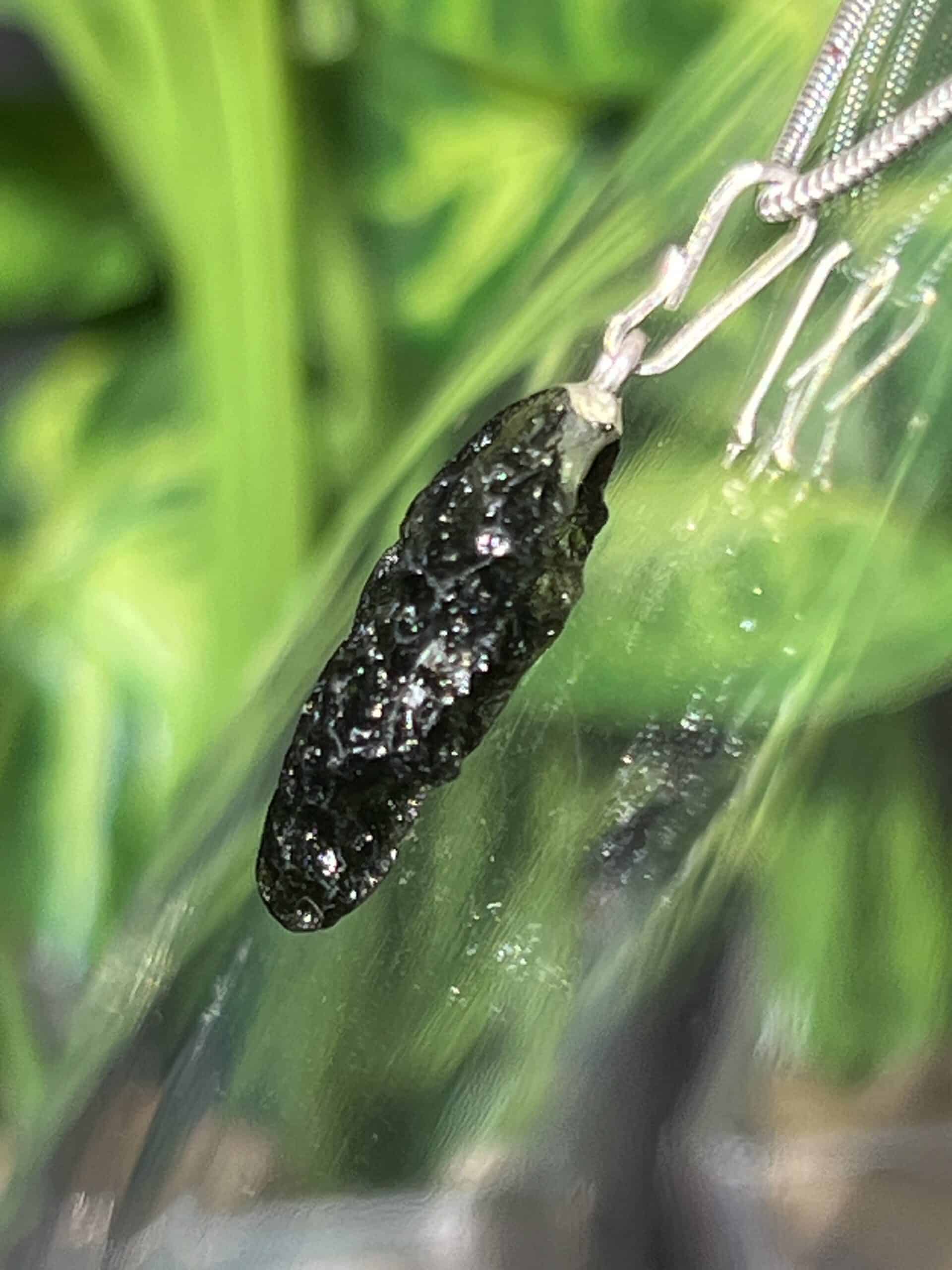 Raw Moldavite Pendant (Rare) - Image 3