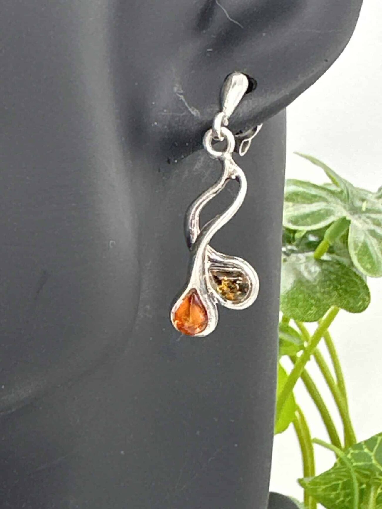Multicolor Amber Drop Earrings