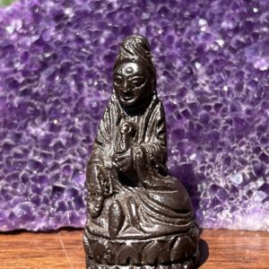 Mini Kuan Yin Statue in Black