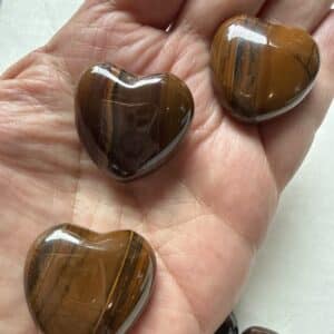 Red Tiger’s Eye Puffy Heart — Energy, Motivation and Emotional Strength