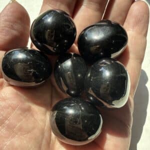 Medium Tumbled Jet Stones for Grounding, Protection and Anxiety Relief
