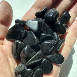 Small Tumbled Jet Stones for Anxiety Relief, Grounding and Protection