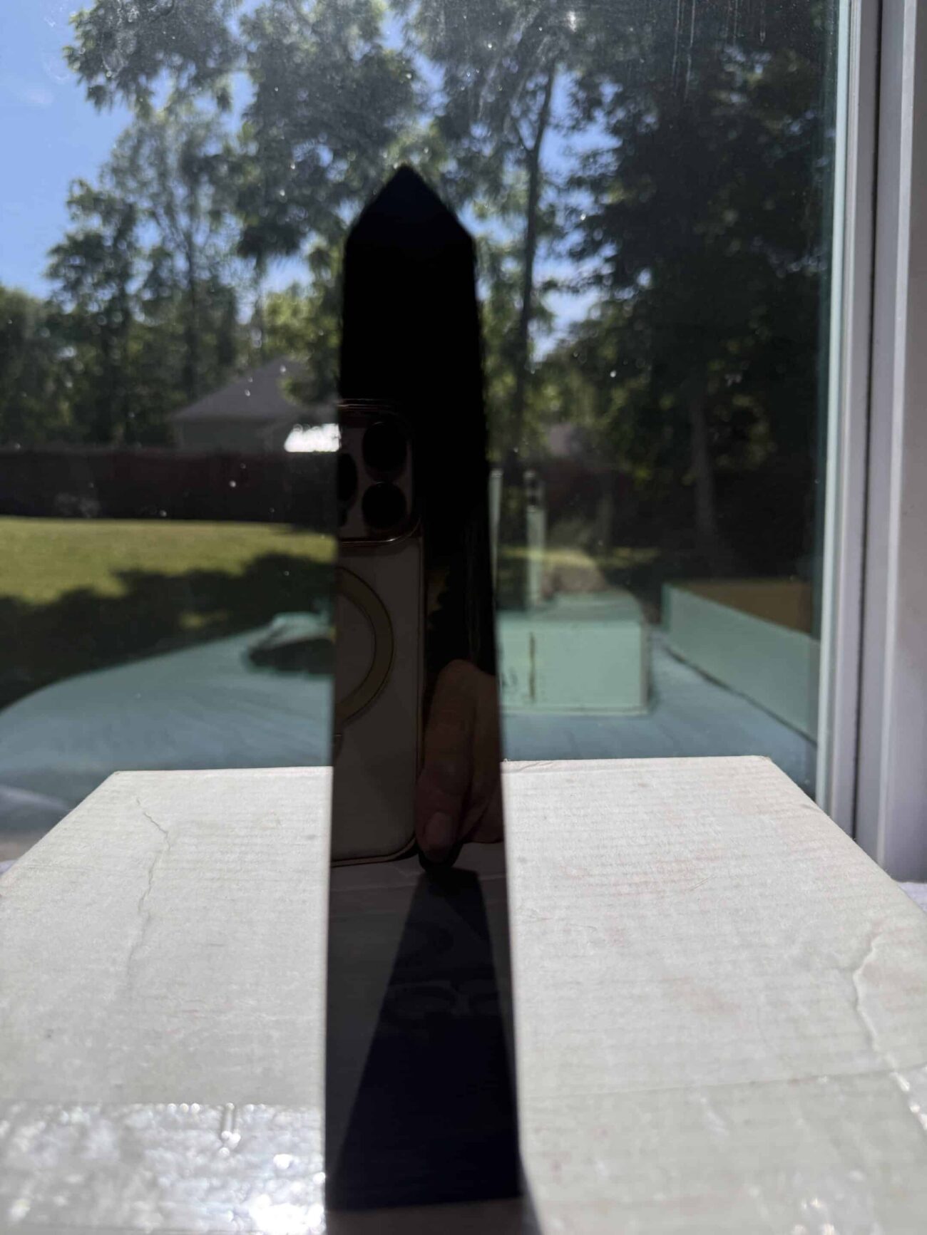 Black Obsidian Tower for Protection, Grounding, and Energy Clearing