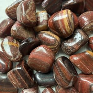 Red Tiger’s Eye Tumbled Stone for Energy, Motivation and Confidence
