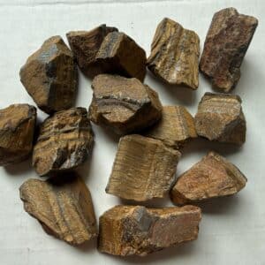 Rough Gold Tiger’s Eye for Grounding, Protection and Strength