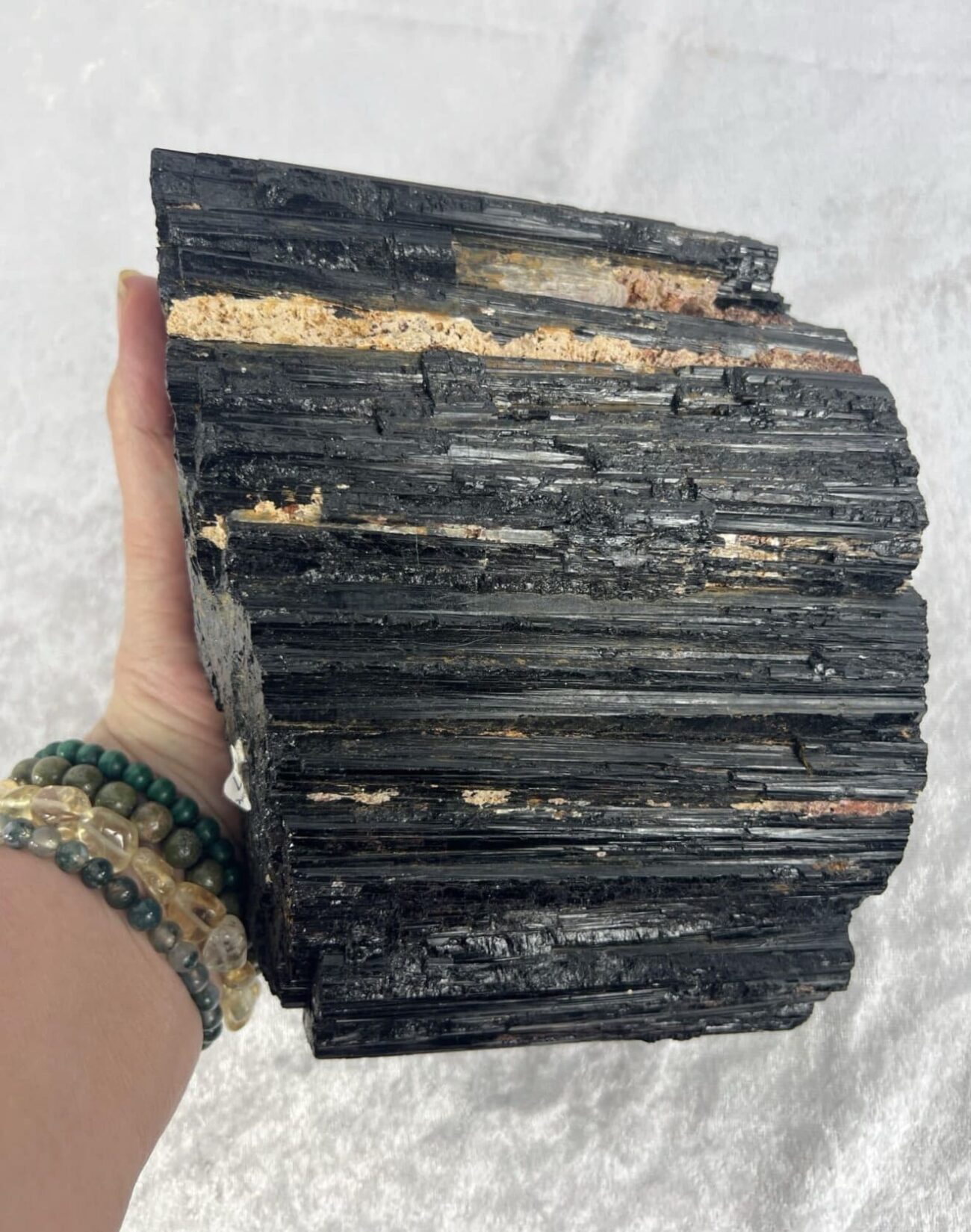 Large Black Tourmaline Standing Crystal - 7 inch One-of-a-Kind Protection Stone