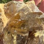 Smoky Golden Rutilated Quartz Cluster