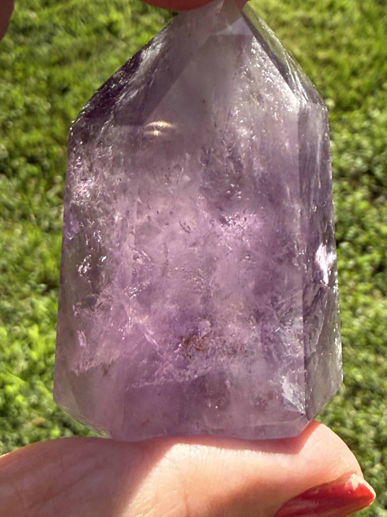 Brazilian Old Stock Rainbow Channeling Crystal Amethyst Point