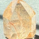 Rutilated Quartz Branching Point with golden rutile inclusions