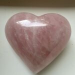 Veiled Brazilian Rose Quartz Heart