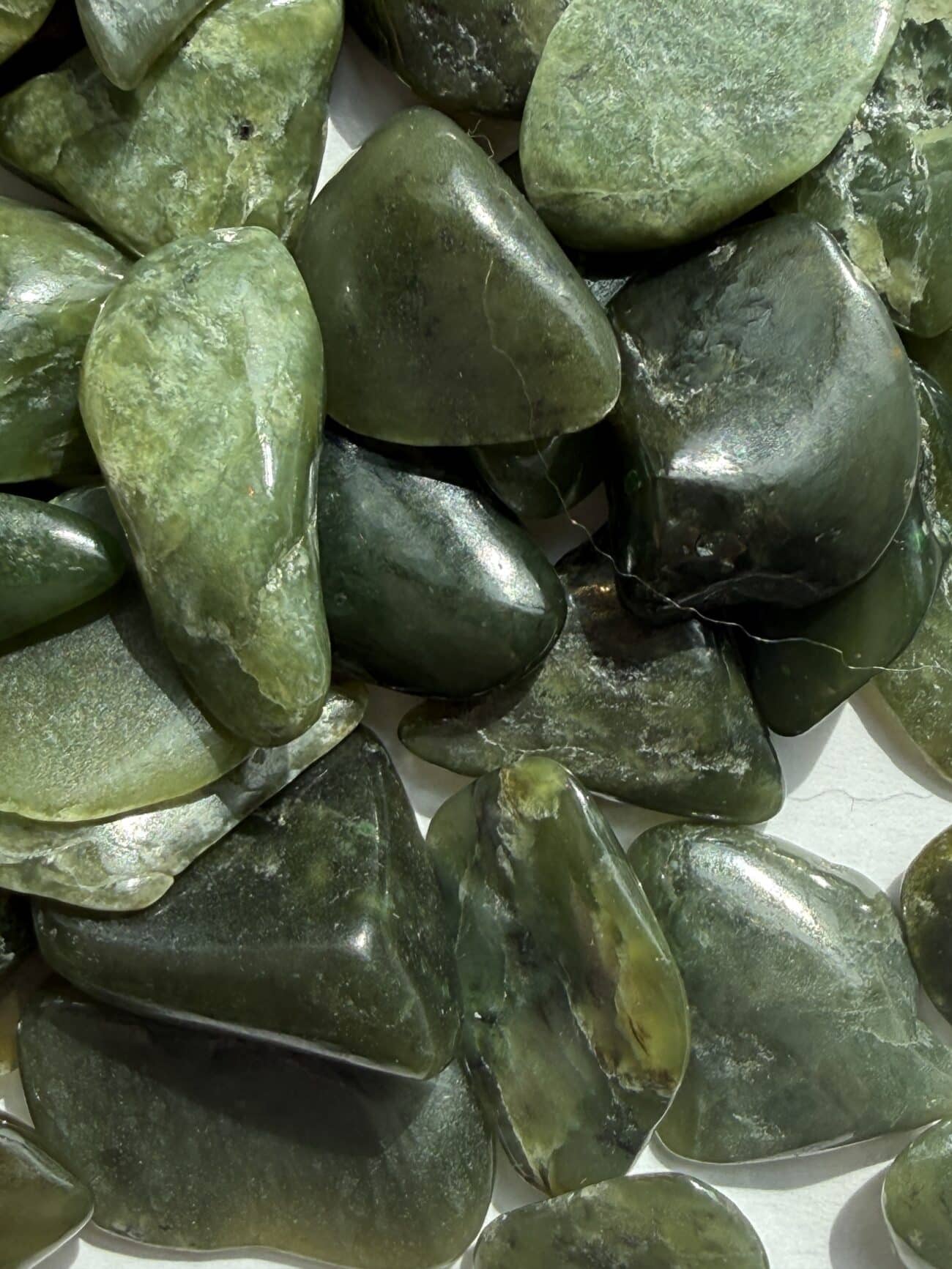 Nephrite Jade Tumbled polished stones
